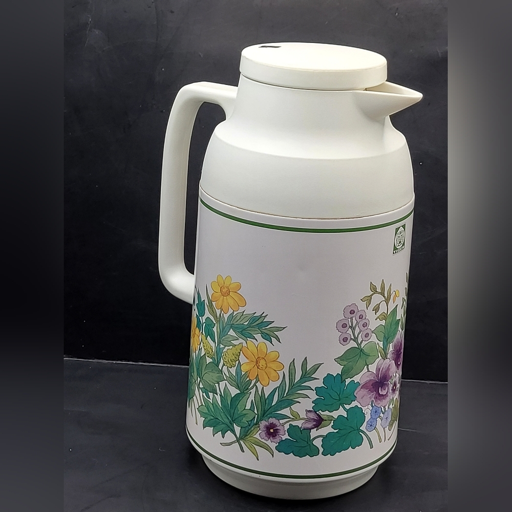 Vintage Tiger Floral Large Vacuum Insulated Carafe Thermos Made In Japan